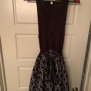 Black, Anthropologie Knee Length Dress